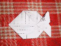 お魚の手紙の折り方画像