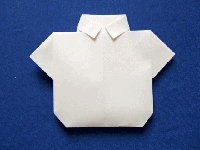 シャツの手紙の折り方画像